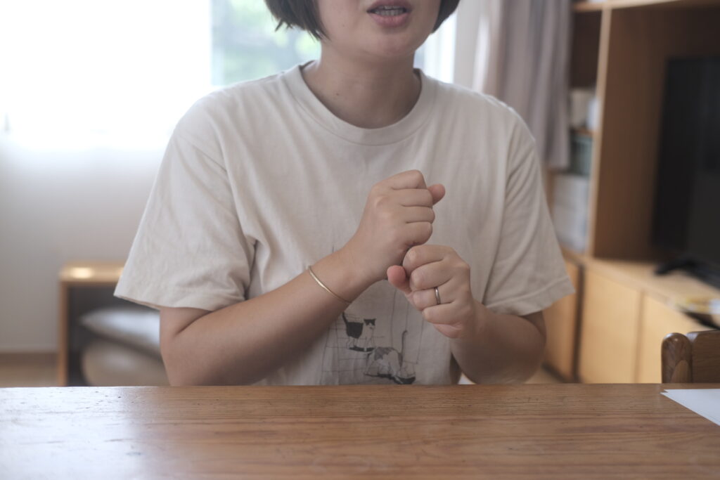 永野さん 手元