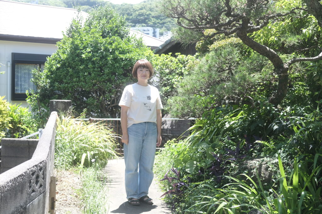 永野さん お庭で